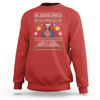 Funny Jesus Christmas Sweatshirt We Gonna Party Like It's My Birthday Christian Xmas - Wonder Print Shop