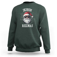 Funny Christmas Santa Sweatshirt Skibidi Rizzmas Charisma Rizz Santa Claus - Wonder Print Shop