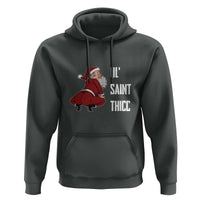 Funny Christmas Naughty Santa Hoodie Ol' Saint Thicc Kiss My Ass