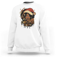Funny African American Christmas Sweatshirt Ain't Nothing But A Christmas Party Santa Black Melanin Girl - Wonder Print Shop