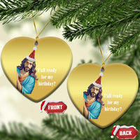Funny Christian Xmas Christmas Ornament Y'all Ready For My Birthday Religious Jesus - Wonder Print Shop