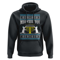 Meowzel Tov Hoodie Funny Hanukkah Cat Jewish Chanukah Menorah