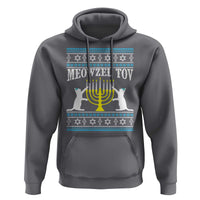 Meowzel Tov Hoodie Funny Hanukkah Cat Jewish Chanukah Menorah
