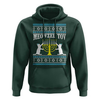 Meowzel Tov Hoodie Funny Hanukkah Cat Jewish Chanukah Menorah