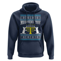 Meowzel Tov Hoodie Funny Hanukkah Cat Jewish Chanukah Menorah