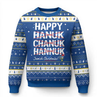 Happy Hanukkah Ugly Sweater Hanuk Chanuk Jewish Christmas Menorah - Wonder Print Shop