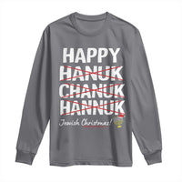 Funny Hanukkah Long Sleeve Shirt Happy Hanuk Chanuk Hannuk Jewish Christmas Menorah