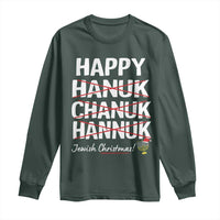 Funny Hanukkah Long Sleeve Shirt Happy Hanuk Chanuk Hannuk Jewish Christmas Menorah