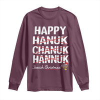 Funny Hanukkah Long Sleeve Shirt Happy Hanuk Chanuk Hannuk Jewish Christmas Menorah