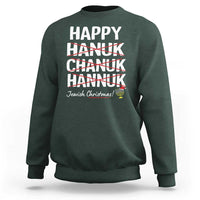 Funny Hanukkah Sweatshirt Happy Hanuk Chanuk Hannuk Jewish Christmas Menorah - Wonder Print Shop
