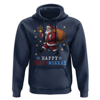 Funny Christmas Hanukkah Hoodie Happy Chrismukkah Santa Menorah