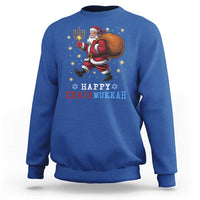 Funny Christmas Hanukkah Sweatshirt Happy Chrismukkah Santa Menorah - Wonder Print Shop