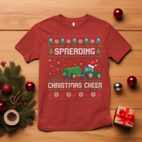 Spreading Christmas Cheer T Shirt Funny Farming Tractor Xmas - Wonder Print Shop