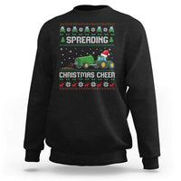 Spreading Christmas Cheer Sweatshirt Funny Farming Tractor Xmas - Wonder Print Shop