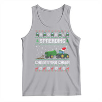 Spreading Christmas Cheer Tank Top Funny Farming Tractor Xmas - Wonder Print Shop
