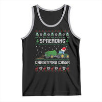 Spreading Christmas Cheer Tank Top Funny Farming Tractor Xmas - Wonder Print Shop