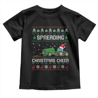 Spreading Christmas Cheer Toddler T Shirt Funny Farming Tractor Xmas - Wonder Print Shop