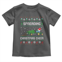 Spreading Christmas Cheer Toddler T Shirt Funny Farming Tractor Xmas - Wonder Print Shop