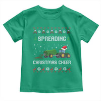 Spreading Christmas Cheer Toddler T Shirt Funny Farming Tractor Xmas - Wonder Print Shop