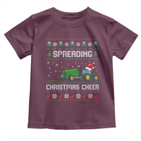 Spreading Christmas Cheer Toddler T Shirt Funny Farming Tractor Xmas - Wonder Print Shop
