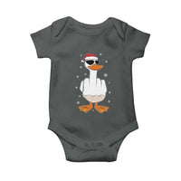 Funny Christmas Offensive Rude Duck Baby Onesie I Dont Give A Duck Middle Finger Xmas - Wonder Print Shop