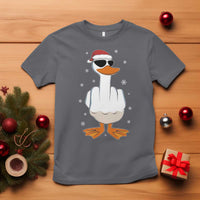 Funny Christmas Offensive Rude Duck T Shirt I Dont Give A Duck Middle Finger Xmas - Wonder Print Shop