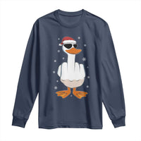 Funny Christmas Offensive Rude Duck Long Sleeve Shirt I Dont Give A Duck Middle Finger Xmas - Wonder Print Shop
