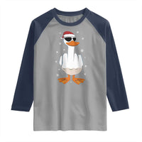 Funny Christmas Offensive Rude Duck Raglan Shirt I Dont Give A Duck Middle Finger Xmas - Wonder Print Shop