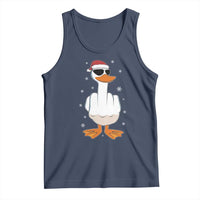 Funny Christmas Offensive Rude Duck Tank Top I Dont Give A Duck Middle Finger Xmas - Wonder Print Shop