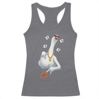 Funny 67 Cool Silly Goose Hip Hop Gangster Racerback Tank Top - Wonder Print Shop