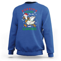 Funny Goose Christmas Sweatshirt Festive Goose On The Loose Xmas Holiday - Wonder Print Shop