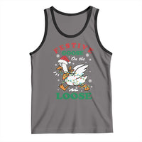 Funny Goose Christmas Tank Top Festive Goose On The Loose Xmas Holiday - Wonder Print Shop