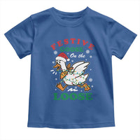 Funny Goose Christmas Toddler T Shirt Festive Goose On The Loose Xmas Holiday - Wonder Print Shop