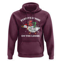 Funny Goose 67 Christmas Hoodie Festive Goose On The Loose Six Seven Meme - Wonder Print Shop