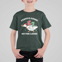 Funny Goose 67 Christmas T Shirt For Kid Festive Goose On The Loose Six Seven Meme - Wonder Print Shop