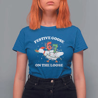 Funny Goose 67 Christmas T Shirt For Women Festive Goose On The Loose Six Seven Meme - Wonder Print Shop