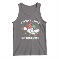 Funny Goose 67 Christmas Tank Top Festive Goose On The Loose Six Seven Meme - Wonder Print Shop