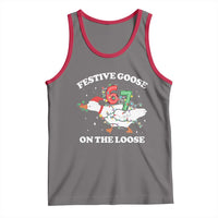 Funny Goose 67 Christmas Tank Top Festive Goose On The Loose Six Seven Meme - Wonder Print Shop