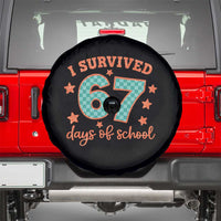 I Survived 67 Days Of School Spare Tire Cover Six Seven Meme Student Teacher Faux Glitter - Wonder Print Shop