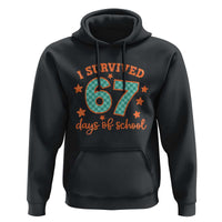 I Survived 67 Days Of School Hoodie Six Seven Meme Student Teacher Faux Glitter - Wonder Print Shop