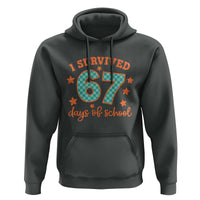 I Survived 67 Days Of School Hoodie Six Seven Meme Student Teacher Faux Glitter - Wonder Print Shop