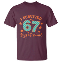 I Survived 67 Days Of School T Shirt Six Seven Meme Student Teacher Faux Glitter - Wonder Print Shop