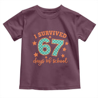 I Survived 67 Days Of School Toddler T Shirt Six Seven Meme Student Teacher Faux Glitter - Wonder Print Shop
