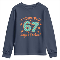 I Survived 67 Days Of School Youth Sweatshirt Six Seven Meme Student Teacher Faux Glitter - Wonder Print Shop