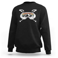 Ski Goggles Mountain Snow Skiing Retro Winter Vacation Sweatshirt - Wonder Print Shop