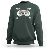 Ski Goggles Mountain Snow Skiing Retro Winter Vacation Sweatshirt - Wonder Print Shop
