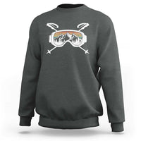 Ski Goggles Mountain Snow Skiing Retro Winter Vacation Sweatshirt - Wonder Print Shop