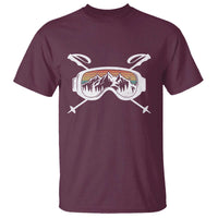Ski Goggles Mountain Snow Skiing Retro Winter Vacation T Shirt - Wonder Print Shop
