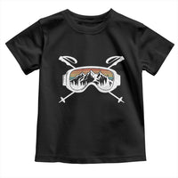 Ski Goggles Mountain Snow Skiing Retro Winter Vacation Toddler T Shirt - Wonder Print Shop