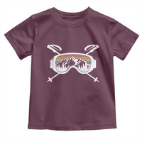 Ski Goggles Mountain Snow Skiing Retro Winter Vacation Toddler T Shirt - Wonder Print Shop